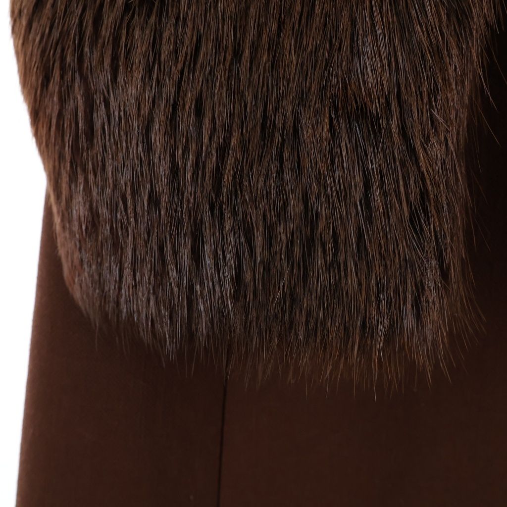 Prada Gray Scontimental Duffel Coat Brown 40 — view 5