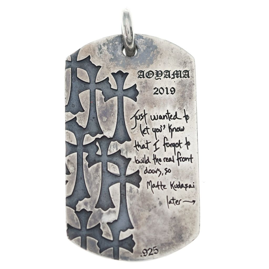 Chrome Hearts Dog Tag Aoyama CH Blue Mountain Anniversary Dog Tag Necklace Top — view 2