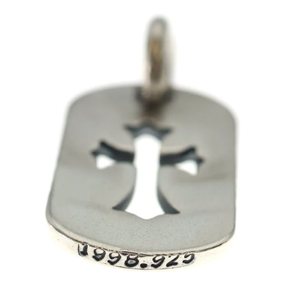 Chrome Hearts D Tag Sml CO Crs Cutout Cross Dog Tag Small Pendant Top Silver — view 5