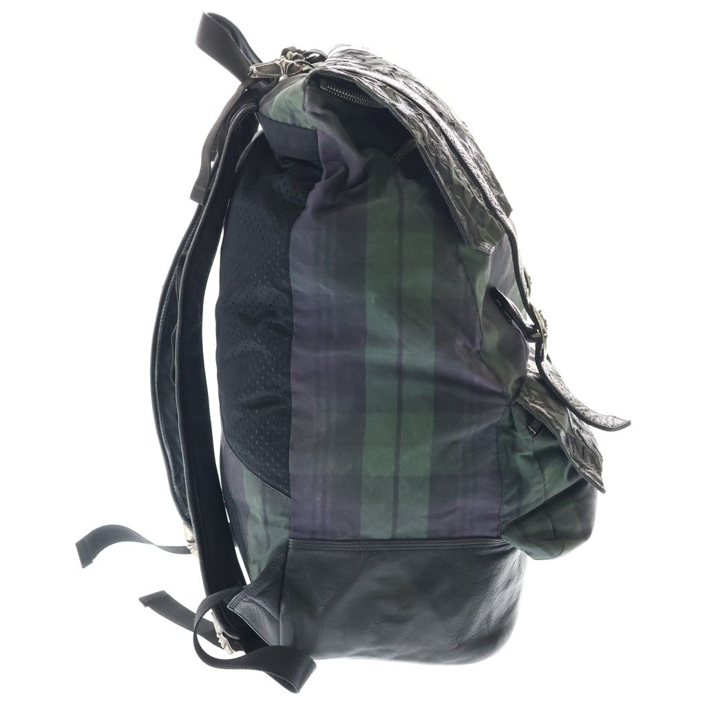 Chrome Hearts Moto Backpack Cross Cemetery Patch Contrast Leather — view 3