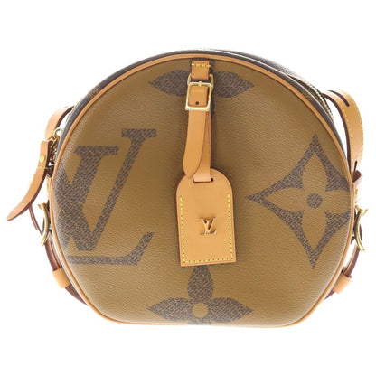 Louis Vuitton Monogram Giant Boite Chapeau Sple Shoulder Bag Brown Leather Gold