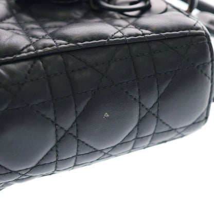 Dior Lady Ultra Matte 2-Way Shoulder Bag Black Lambskin — view 7