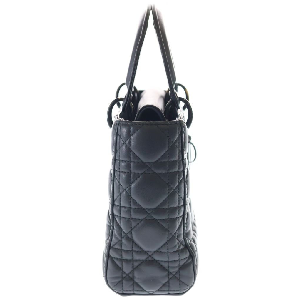 Dior Lady Ultra Matte 2-Way Shoulder Bag Black Lambskin — view 3