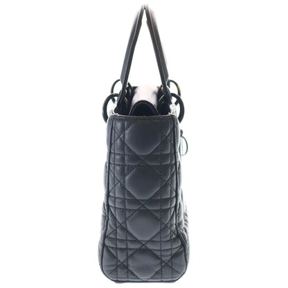 Dior Lady Ultra Matte 2-Way Shoulder Bag Black Lambskin — view 3
