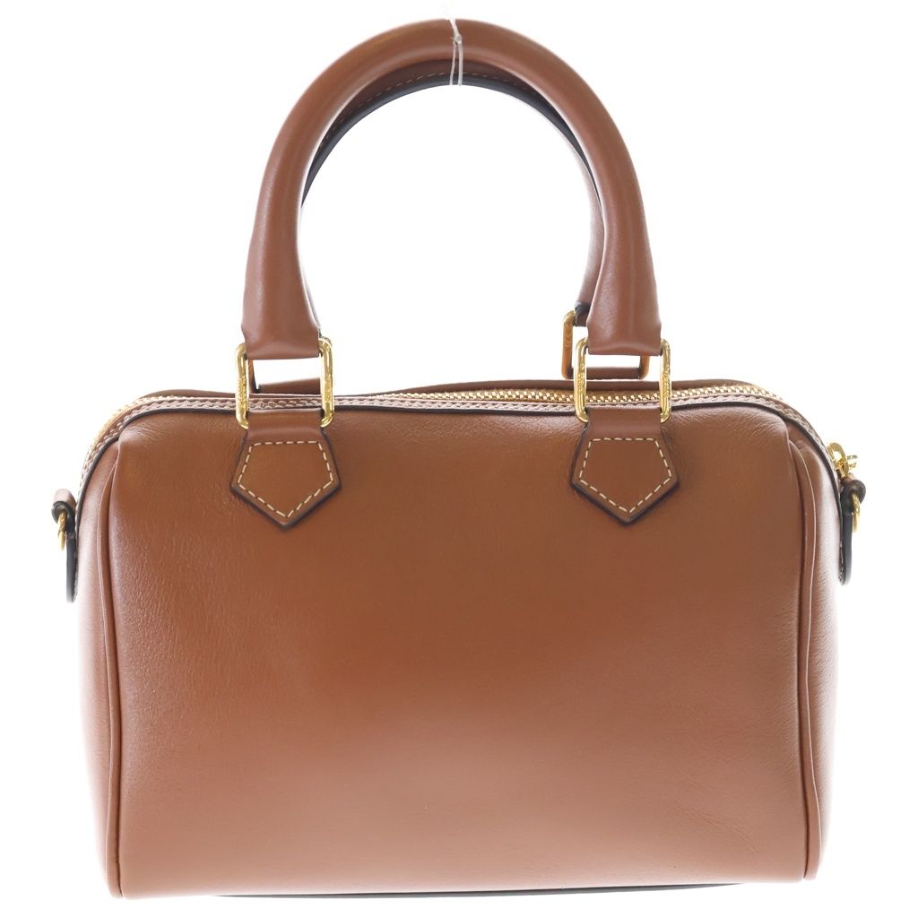 Celine Mini Boston Bag Cuill 2-Way Brown Leather Tan Gold — view 2