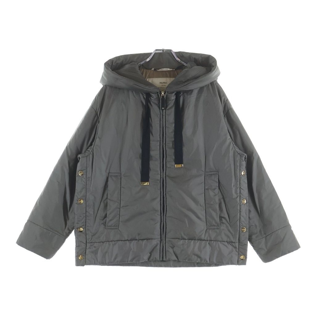 Max Mara Hooded Puffer Jacket Gray