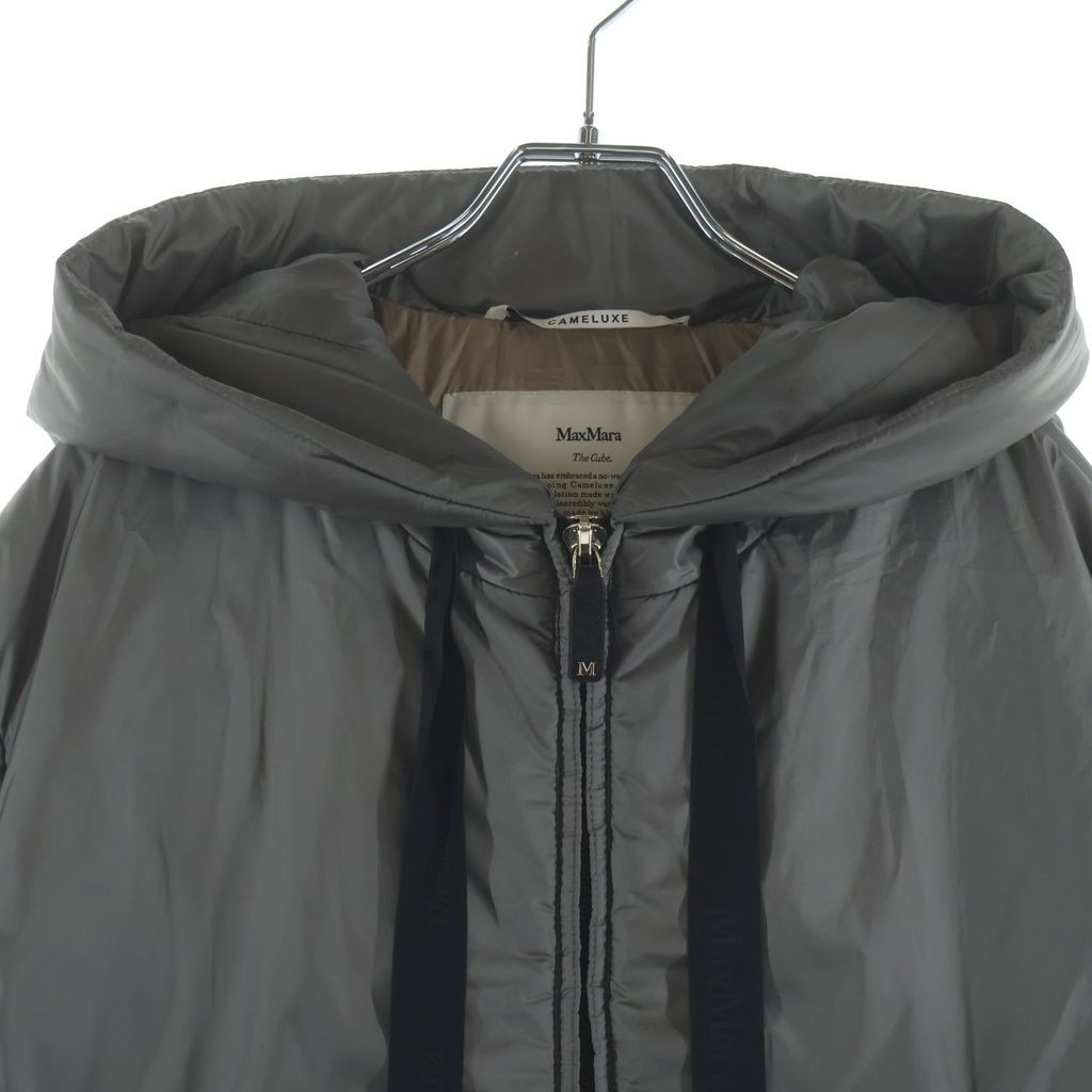 Max Mara Hooded Puffer Jacket Gray — view 3