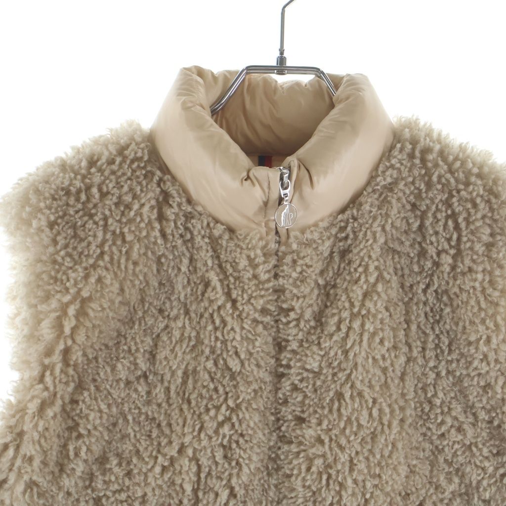 Moncler Planeze Boa Replacement Down Jacket Vest Beige — view 3