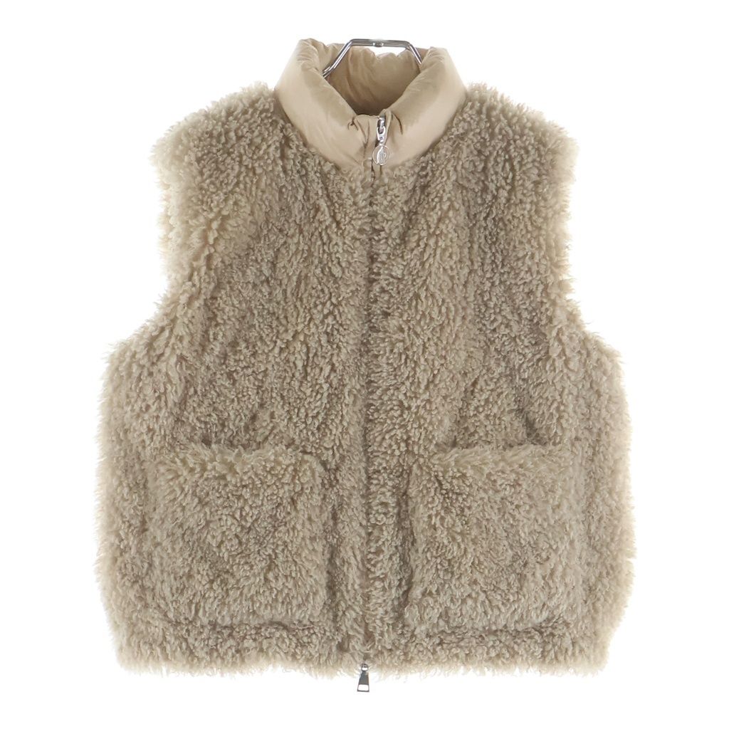 Moncler Planeze Boa Replacement Down Jacket Vest Beige