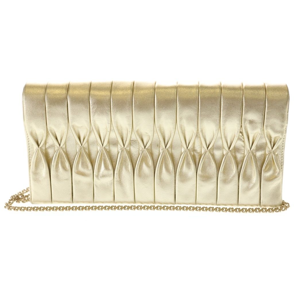 Chanel CC Logo Chain Mini Shoulder Bag Gold Leather — view 2