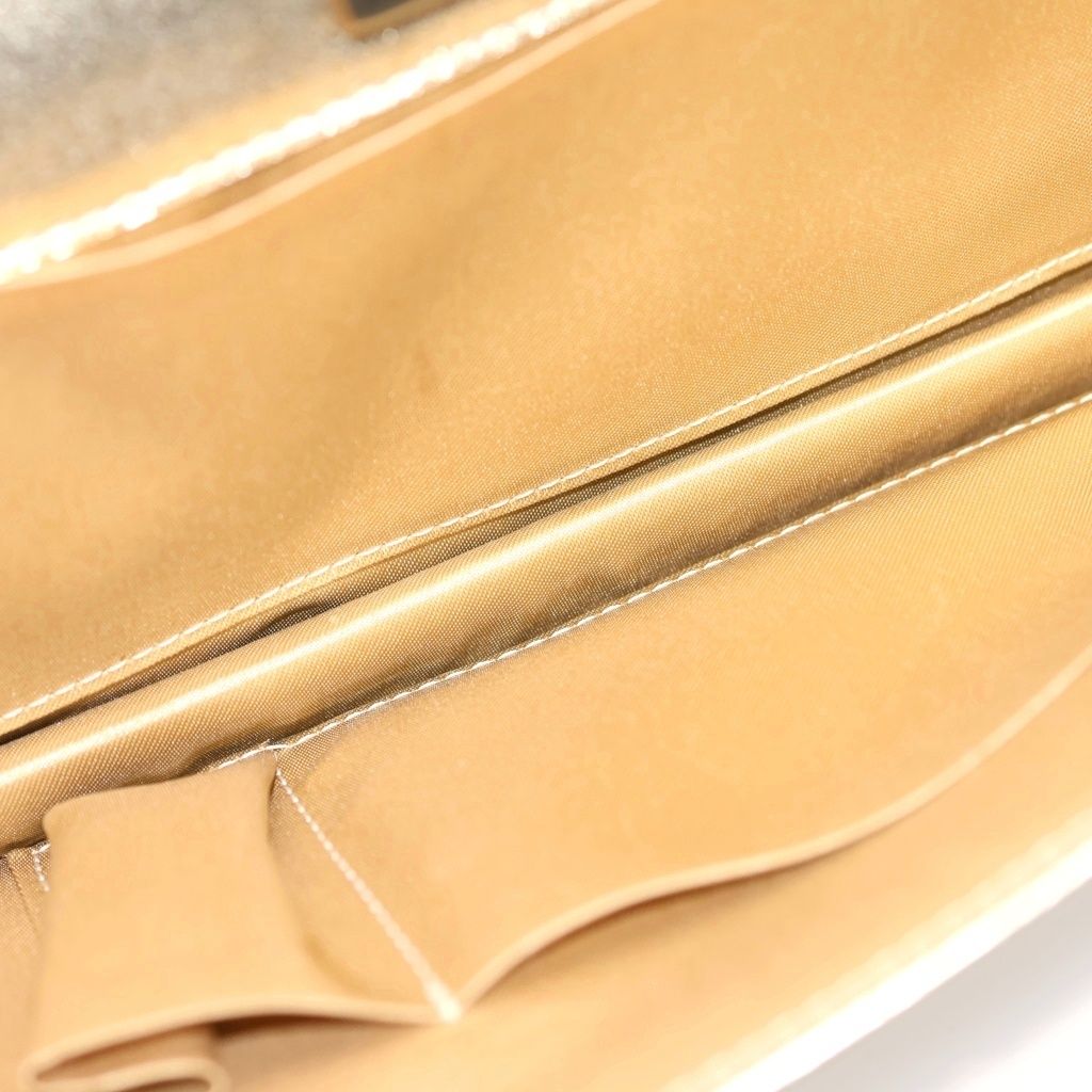 Chanel CC Logo Chain Mini Shoulder Bag Gold Leather — view 4