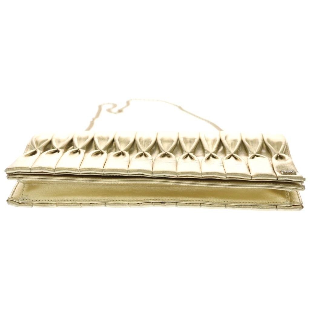 Chanel CC Logo Chain Mini Shoulder Bag Gold Leather — view 5
