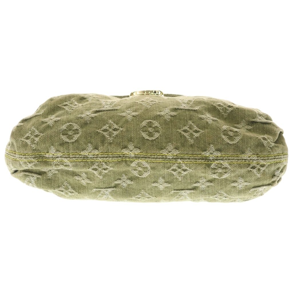 Louis Vuitton Monogram Denim Mini Pleaty Riken Shoulder Bag Yellow Green — view 5