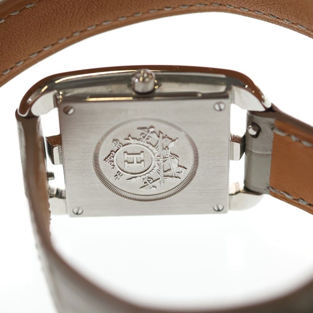 Hermes Cape Cod Chaine D'ancre Black Dial Diamond Bezel Stainless Steel Leather — view 5