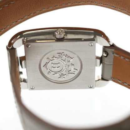 Hermes Cape Cod Chaine D'ancre Black Dial Diamond Bezel Stainless Steel Leather — view 5