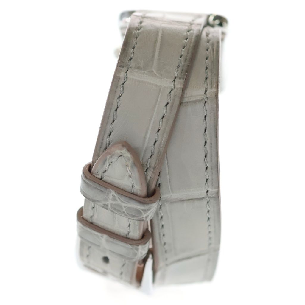 Hermes Cape Cod Chaine D'ancre Black Dial Diamond Bezel Stainless Steel Leather — view 2