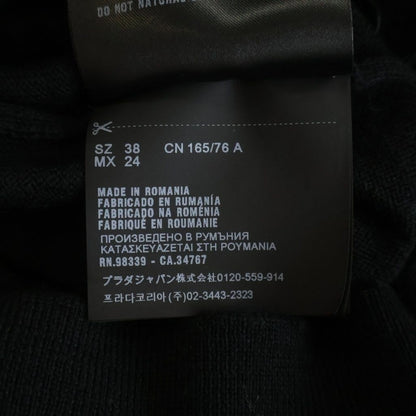 Prada Wool Knit Long Sleeve Cardigan Black — view 7