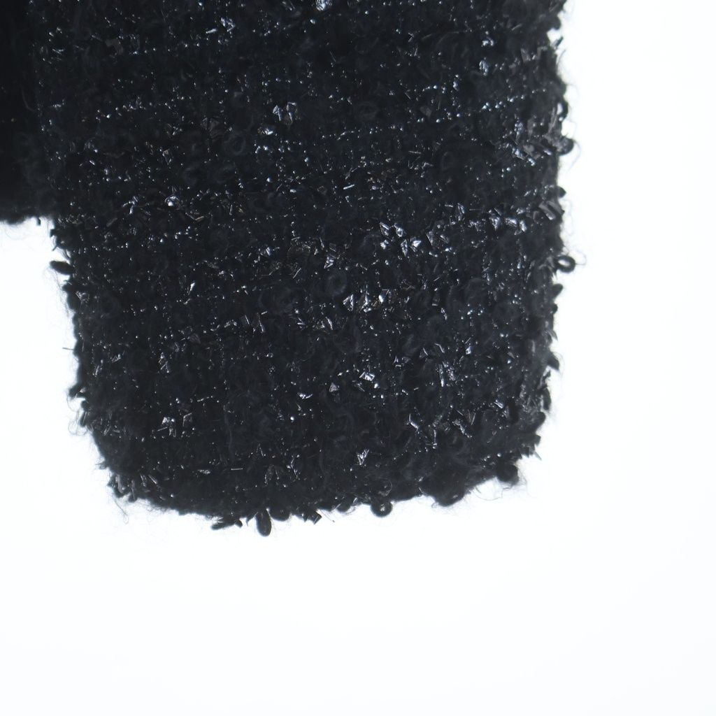 Moncler Urbel Tweed Short Down Jacket Black — view 5