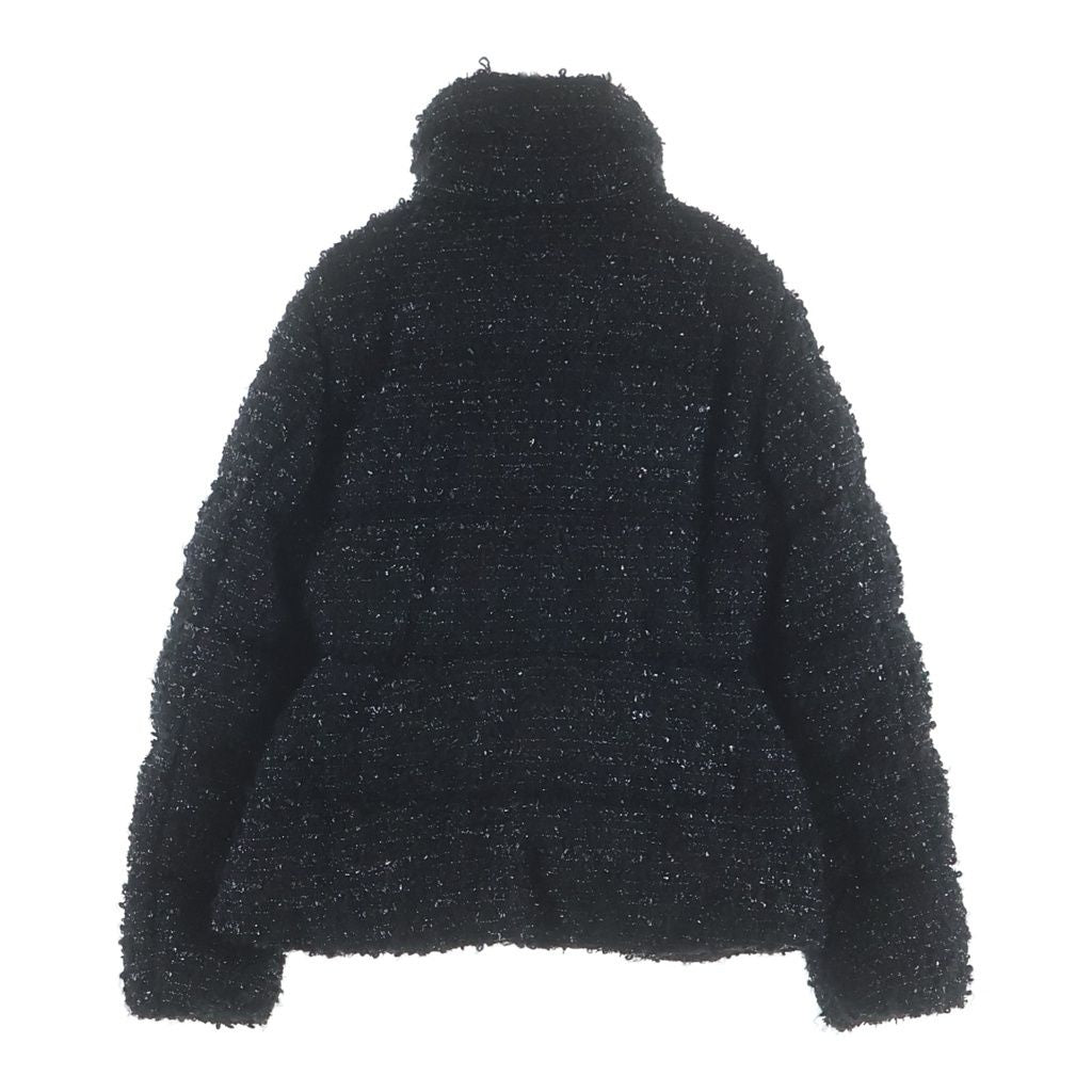 Moncler Urbel Tweed Short Down Jacket Black — view 2
