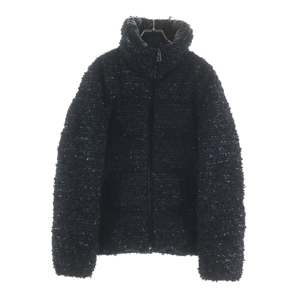 Moncler Urbel Tweed Short Down Jacket Black