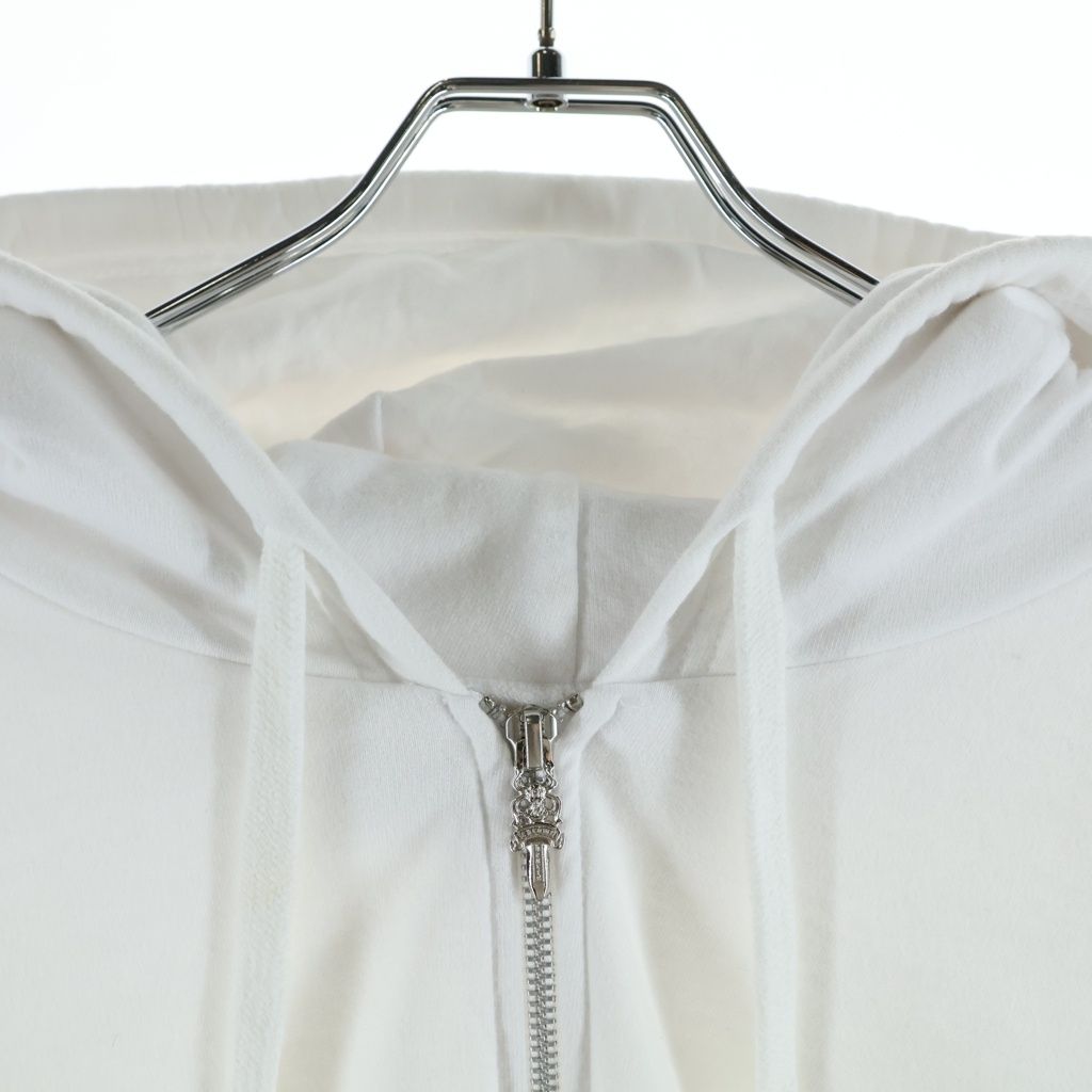 Chrome Hearts Sweatshirt HD Zip Arm Logo Zip Up Hoodie White Blue — view 3