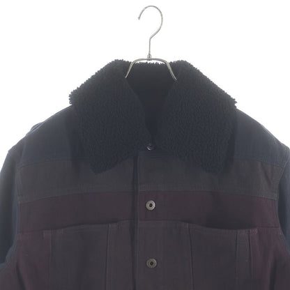 Loewe Panelled Denim Jacket Paneled Quilted Boa Color Black — view 3