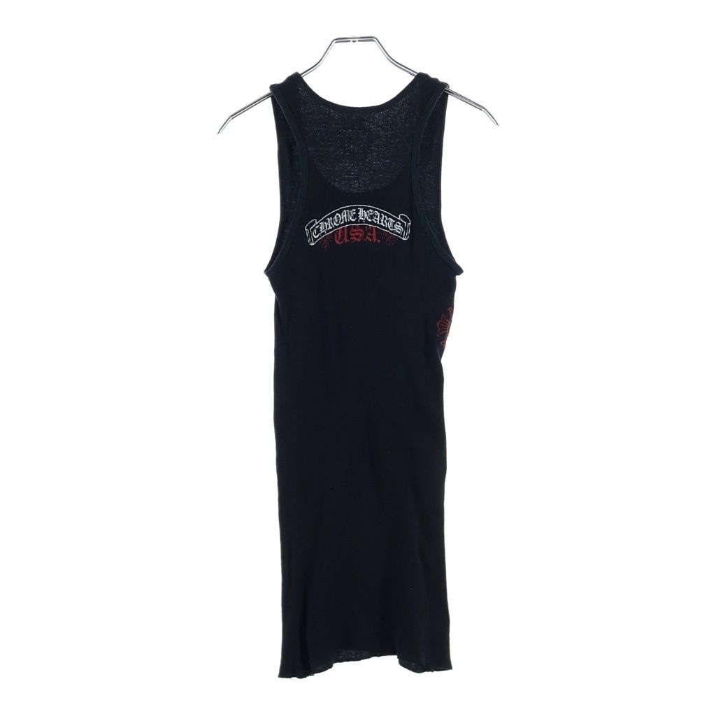 Chrome Hearts Vintage Scrl Logo Tank Scroll Top Sleeveless Black