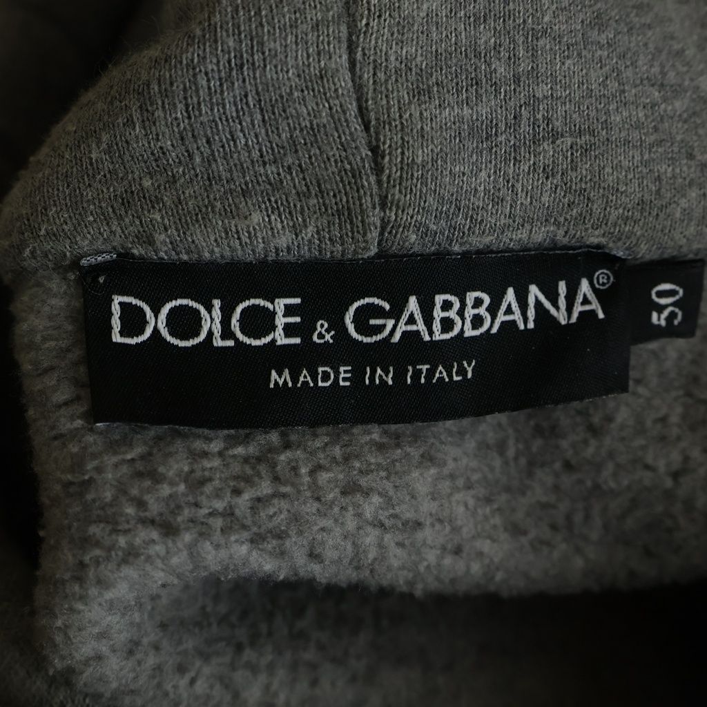 Dolce & Gabbana Graphic Logo Hoodie Print Pullover Gray — view 6