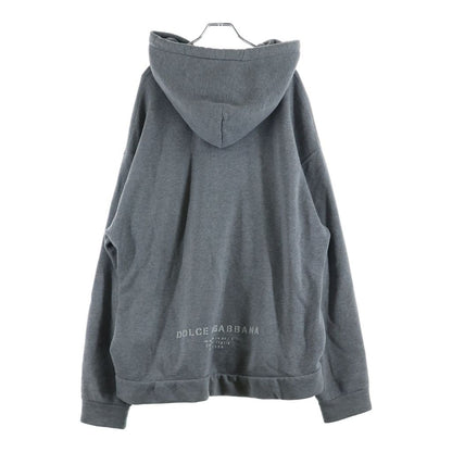 Dolce & Gabbana Graphic Logo Hoodie Print Pullover Gray — view 2