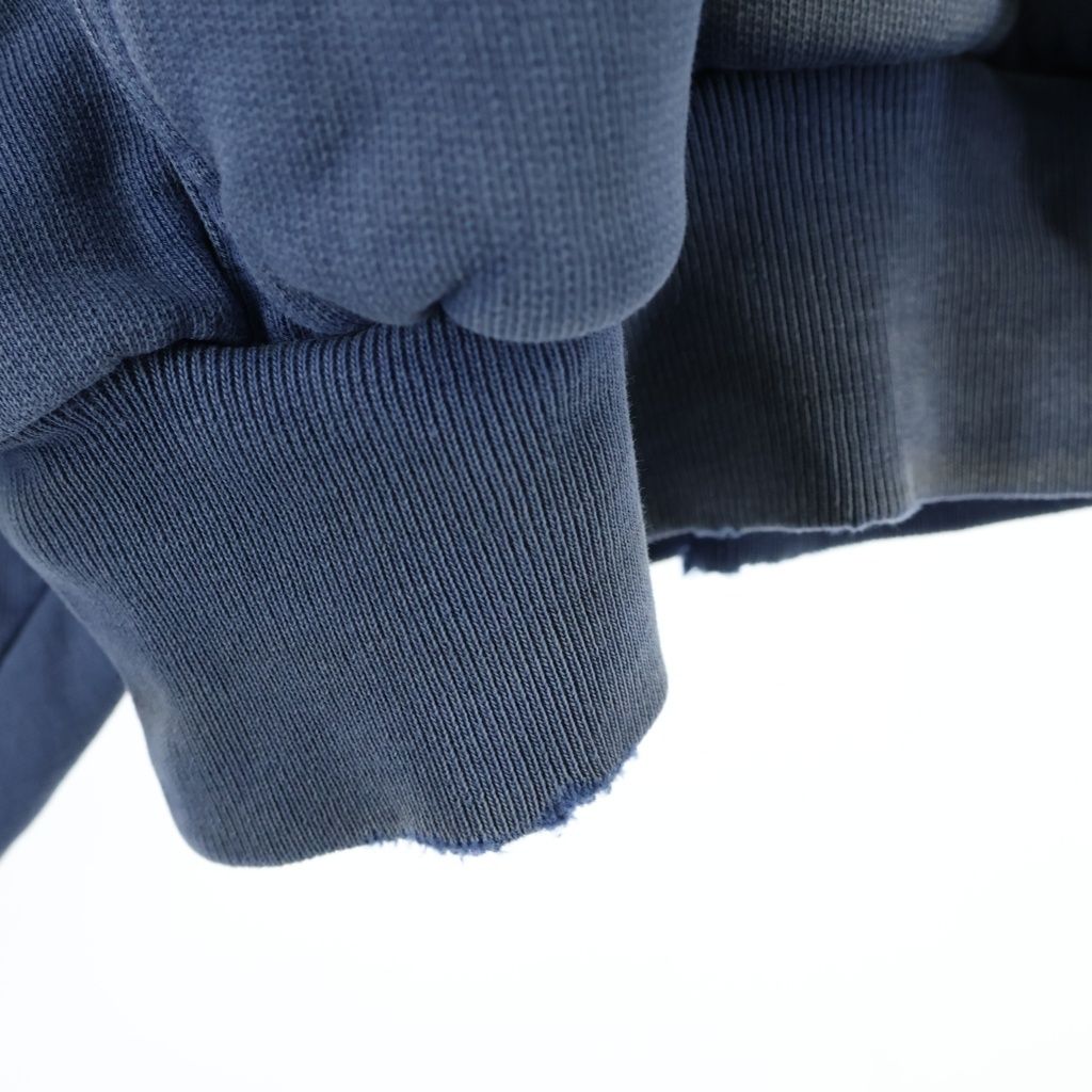Balenciaga Arch Logo Destroyed Pullover Hoodie Blue — view 5