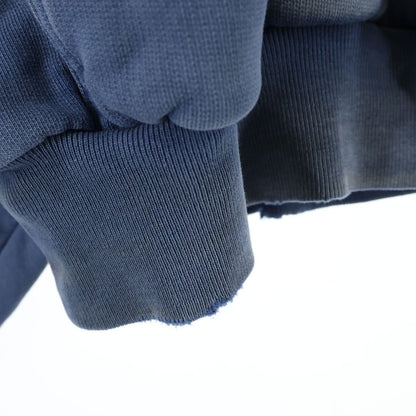 Balenciaga Arch Logo Destroyed Pullover Hoodie Blue — view 5