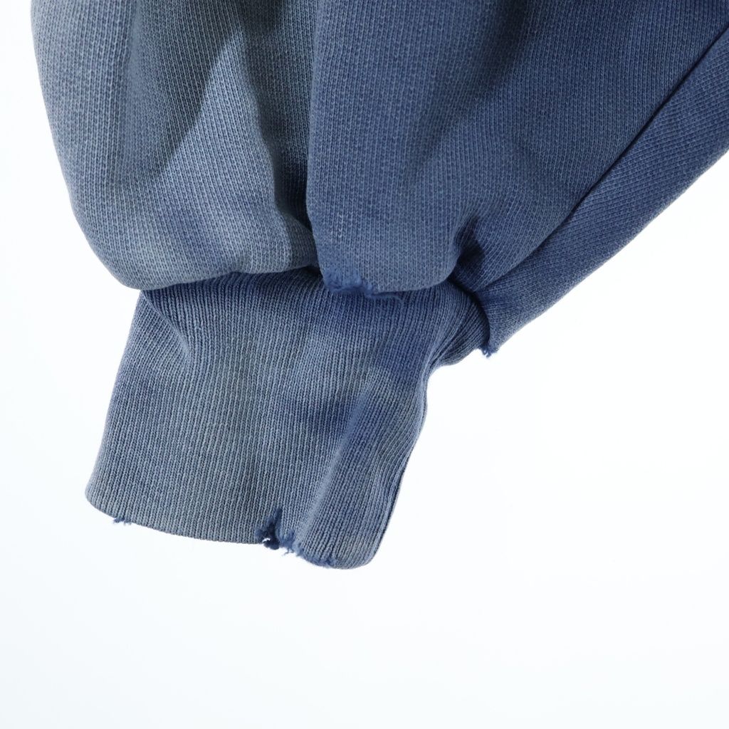 Balenciaga Arch Logo Destroyed Pullover Hoodie Blue — view 4