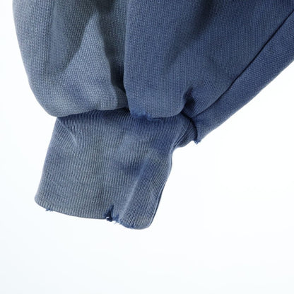 Balenciaga Arch Logo Destroyed Pullover Hoodie Blue — view 4