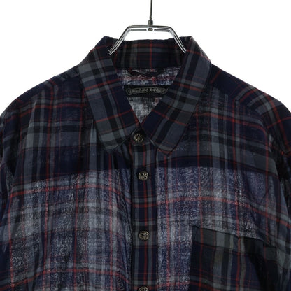 Chrome Hearts Looseends LS Loose End Plaid Pattern BS Button Long Sleeve Shirt — view 3