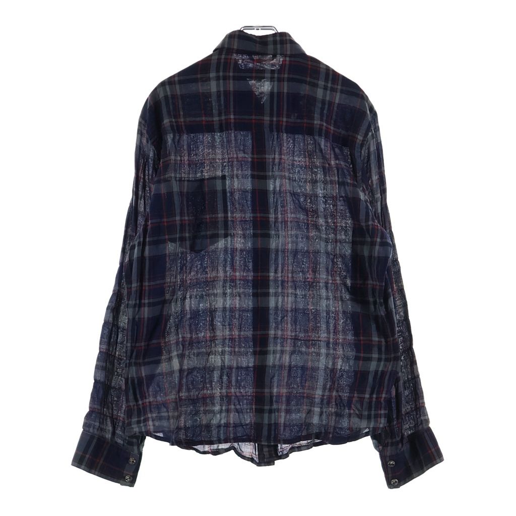 Chrome Hearts Looseends LS Loose End Plaid Pattern BS Button Long Sleeve Shirt — view 2