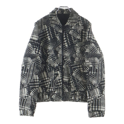 Louis Vuitton Monogram Plaid Zip Up Jacket Shirt Black White Vhs