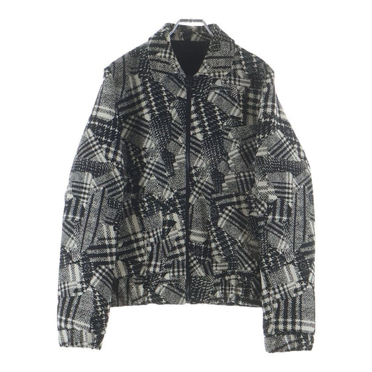 Louis Vuitton Monogram Plaid Zip Up Jacket Shirt Black White Vhs