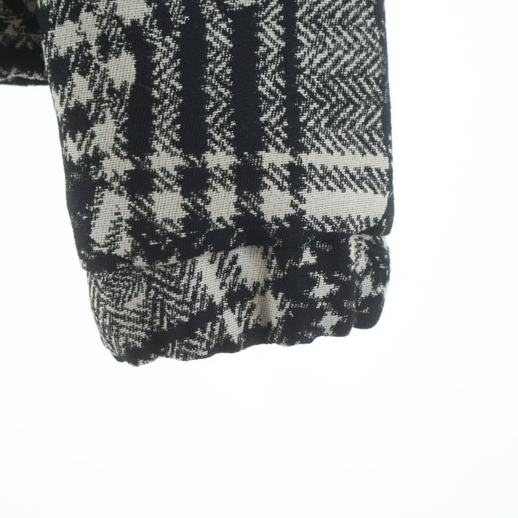 Louis Vuitton Monogram Plaid Zip Up Jacket Shirt Black White Vhs — view 5