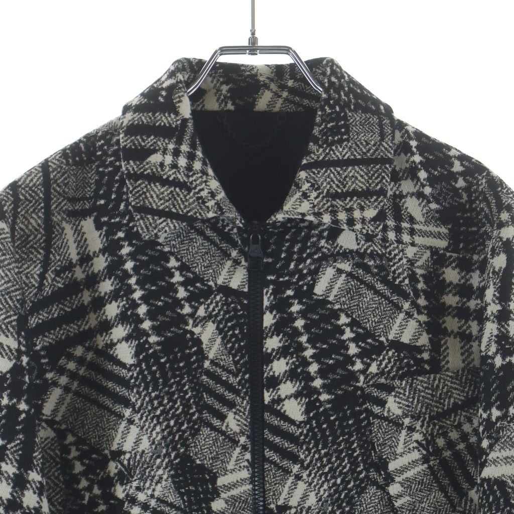 Louis Vuitton Monogram Plaid Zip Up Jacket Shirt Black White Vhs — view 3