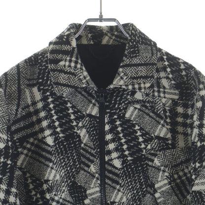 Louis Vuitton Monogram Plaid Zip Up Jacket Shirt Black White Vhs — view 3
