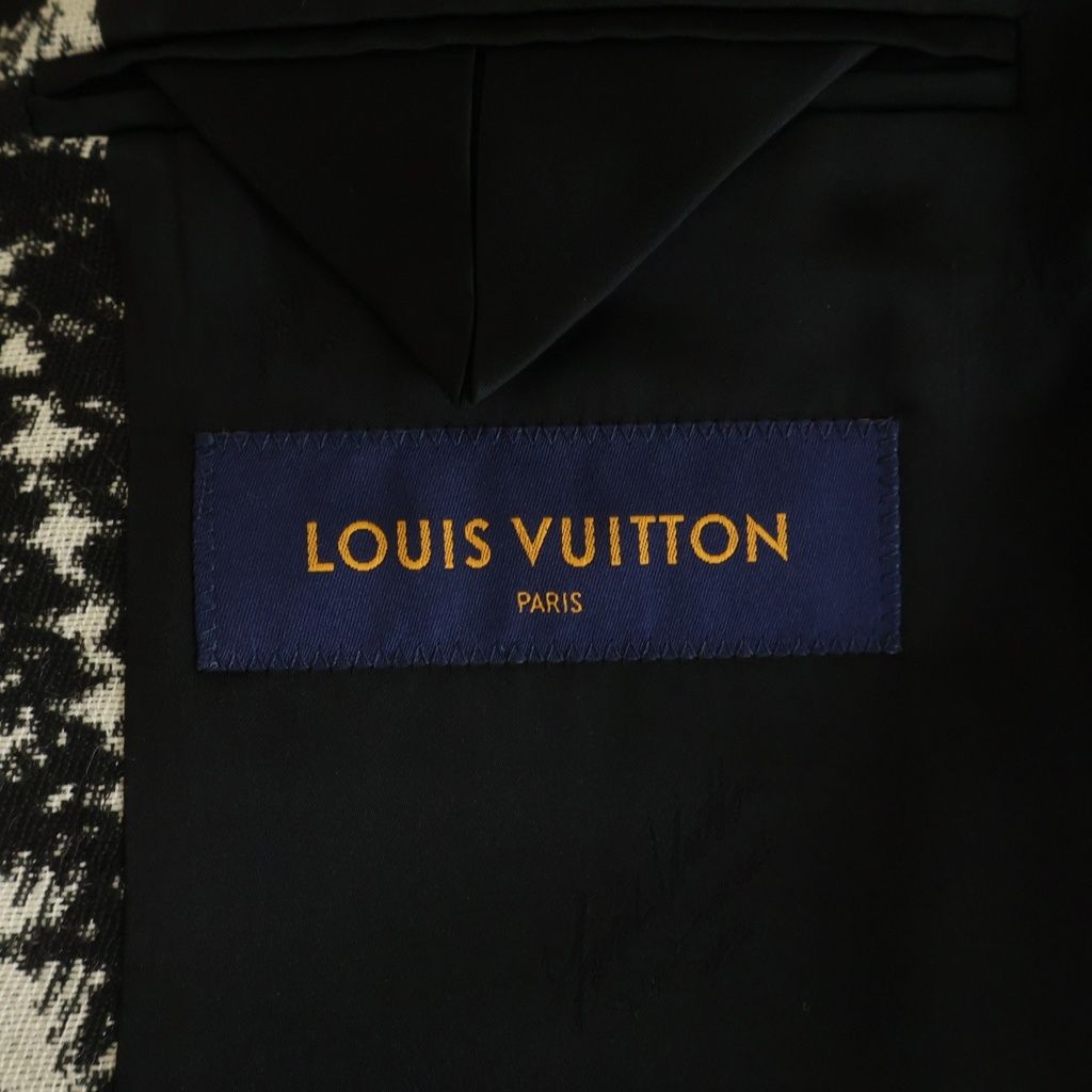 Louis Vuitton Monogram Plaid Zip Up Jacket Shirt Black White Vhs — view 7