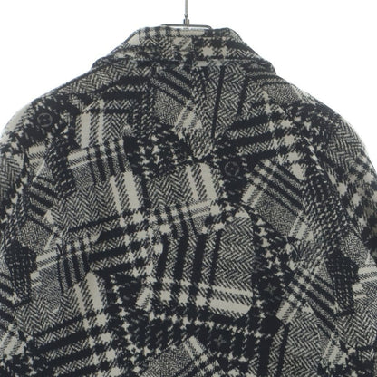 Louis Vuitton Monogram Plaid Zip Up Jacket Shirt Black White Vhs — view 4