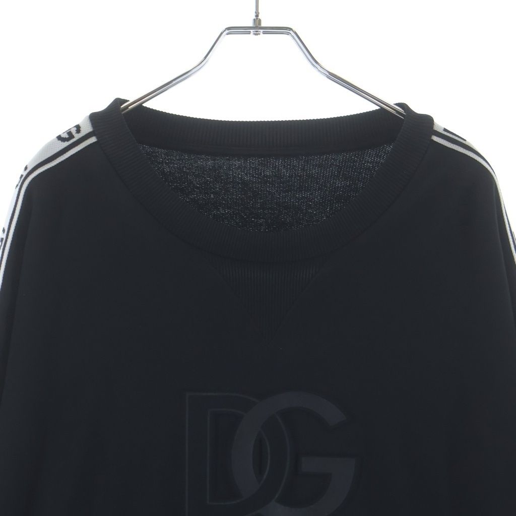 Dolce & Gabbana Crew Neck Logo Sleeve Line Sweatshirt Black — view 3