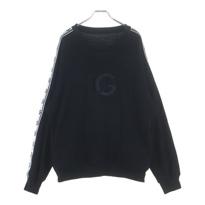 Dolce & Gabbana Crew Neck Logo Sleeve Line Sweatshirt Black