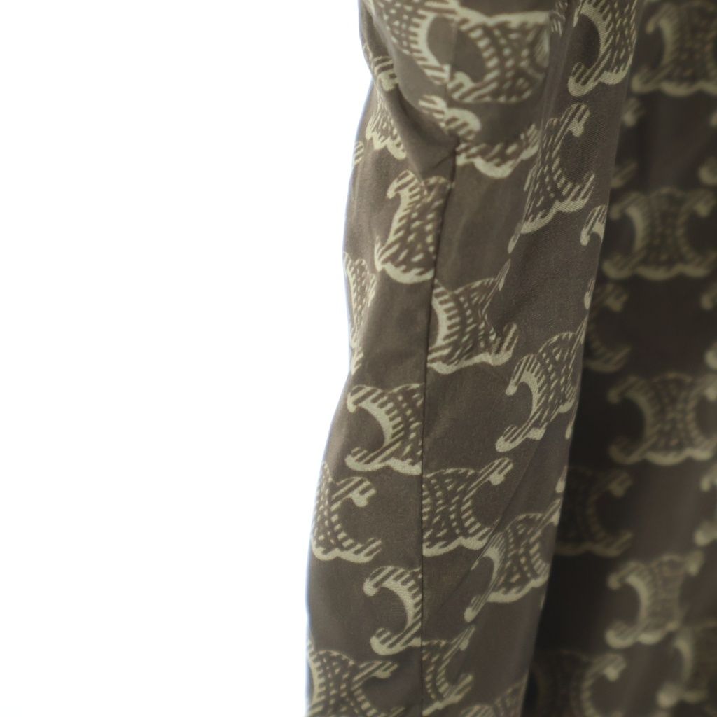 Celine Triomphe Monogram Nylon Hooded Jacket Brown — view 6