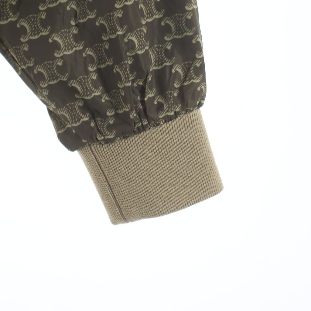 Celine Triomphe Monogram Nylon Hooded Jacket Brown — view 5