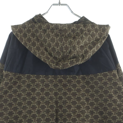 Celine Triomphe Monogram Nylon Hooded Jacket Brown — view 4