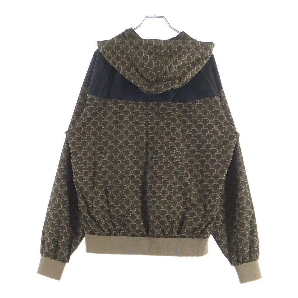 Celine Triomphe Monogram Nylon Hooded Jacket Brown — view 2