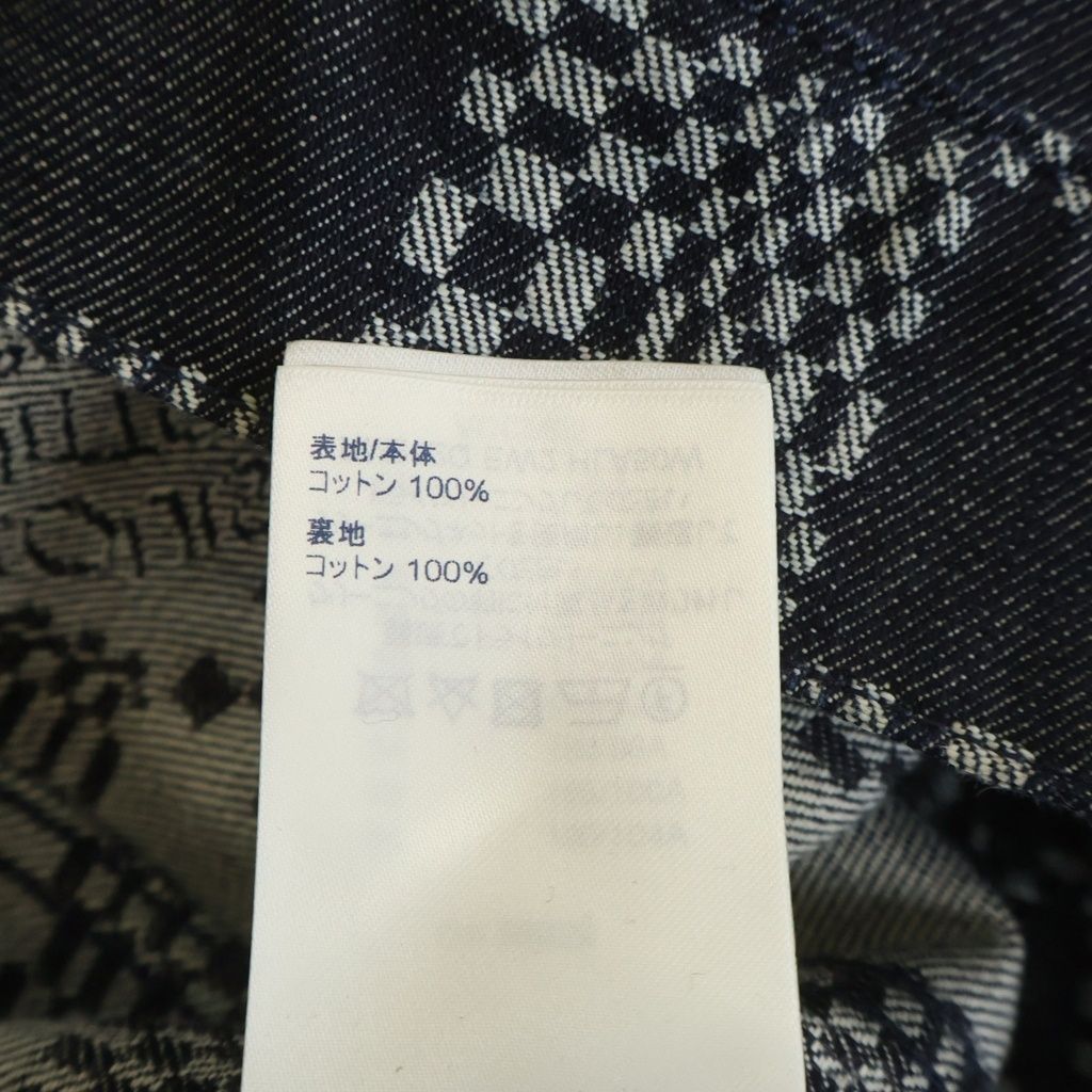 Louis Vuitton Button Up Damier Denim Jacket Black Gray — view 7