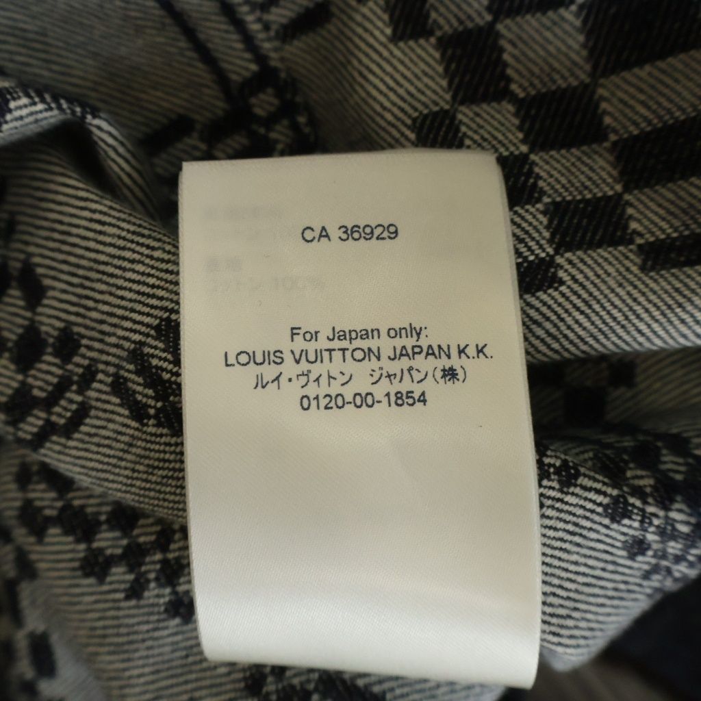 Louis Vuitton Button Up Damier Denim Jacket Black Gray — view 8